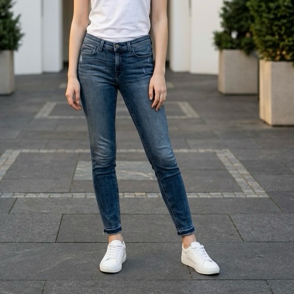 Hudson Jeans Denim - Hudson Natalie 27 R 4 super skinny blue denim jeans Women’s fringed hems